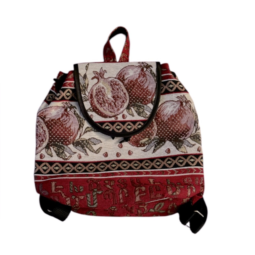 Armenian Backpack with Pomegranate and Alphabet, Armenian Backpack